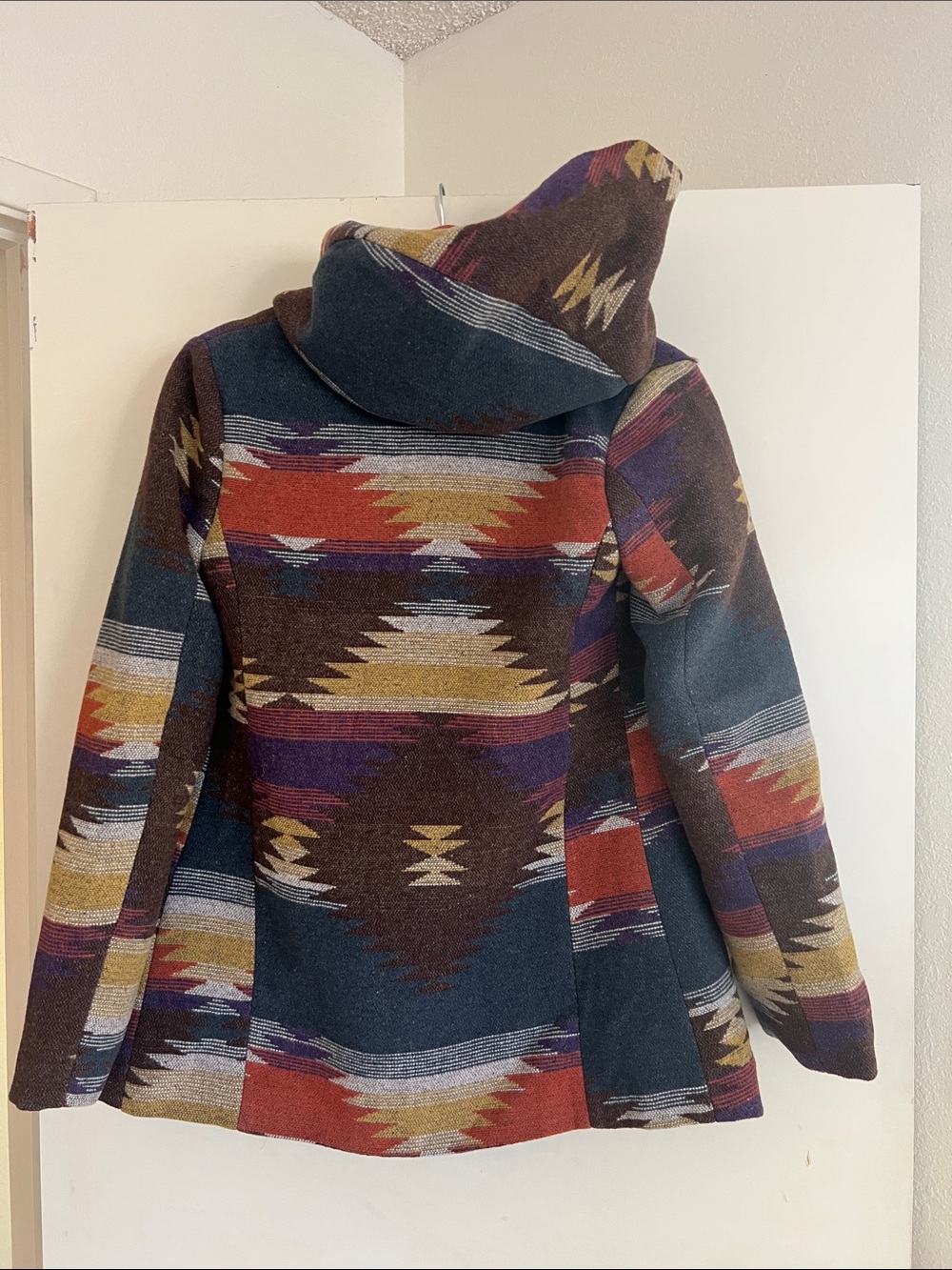 Women's Aztec Hooded Jacket Sweater - Multi Color